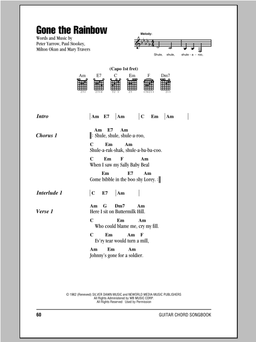 Produktgalerie: Seite 1 von 1 Gone The Rainbow, Peter, Paul & Mary, Gitarre