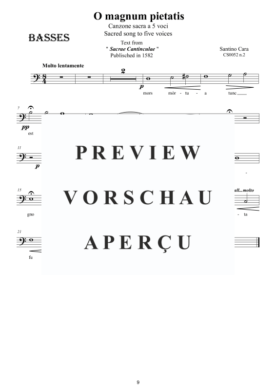 Product gallery: Page 10 of 10 O magnum pietatis - Canzone, , Mixed Choir 5-Part Saatb A Cappella