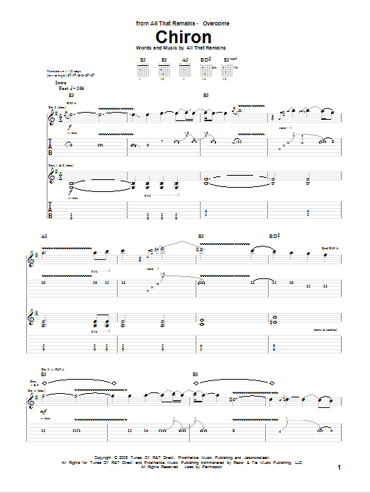 Produktgalerie: Seite 1 von 1 Chiron, All That Remains, Gitarre