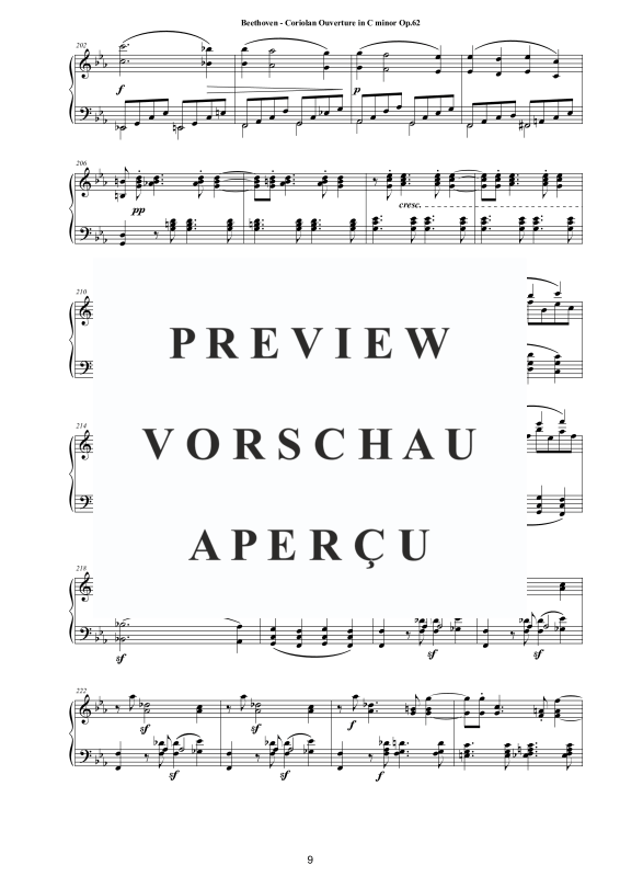 Produktgalerie: Seite 10 von 11 Coriolan Ouverture in C minor Op.62 - Piano Version, , Klavier Solo