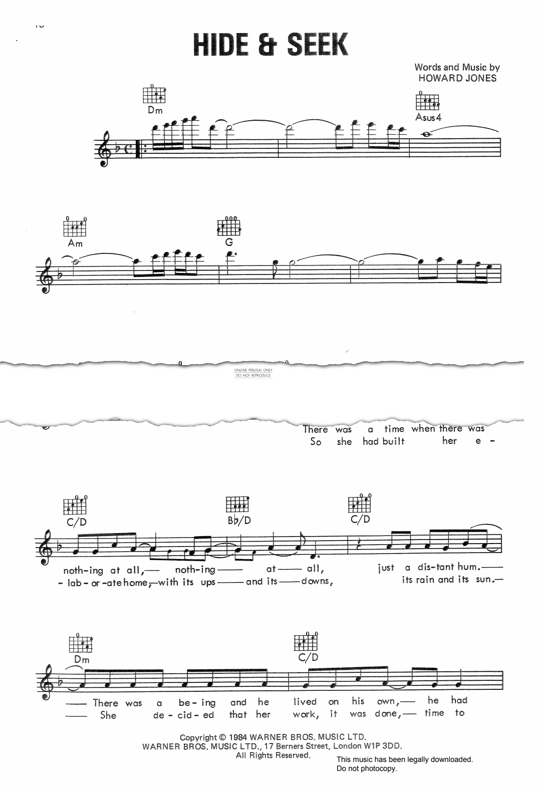 Product gallery: Page 1 of 1 Hide And Seek, Howard Jones