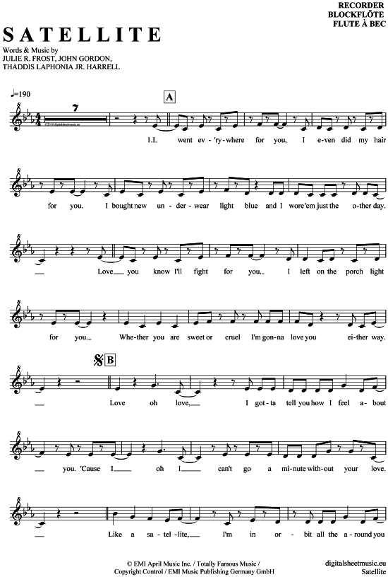 Product gallery: Page 1 of 4 Satellite , Lena Meyer-Landrut, (recorder)