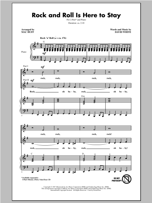 Produktgalerie: Seite 1 von 1 Rock And Roll Is Here To Stay, Mac Huff, Chor