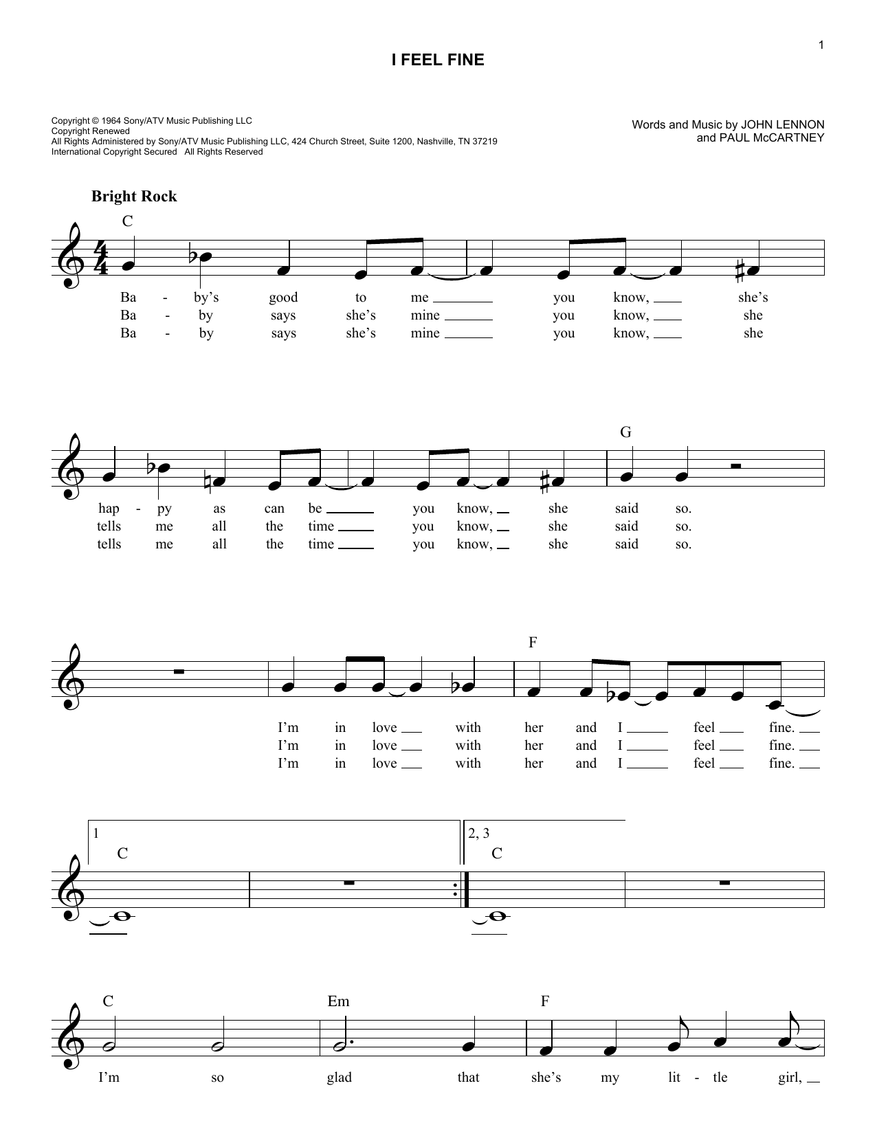 Product gallery: Page 1 of 1 I Feel Fine, The Beatles