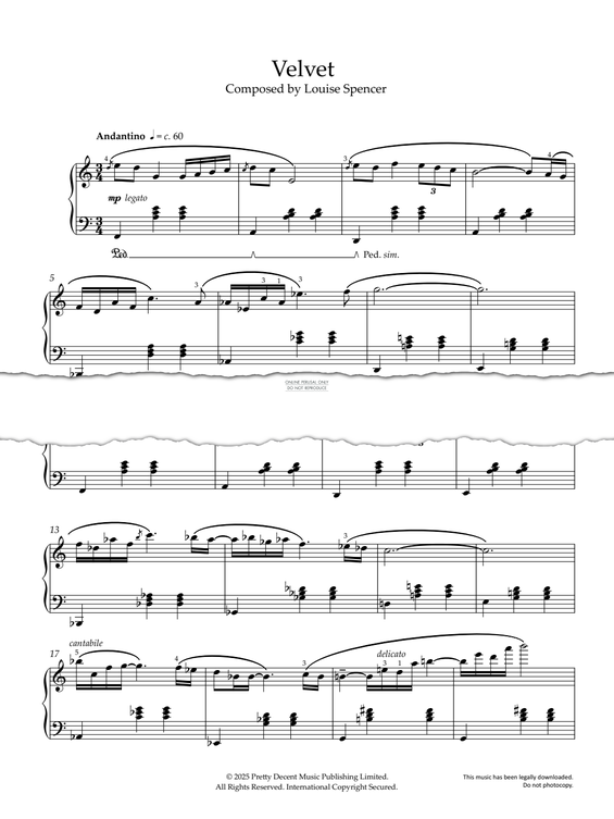 Produktgalerie: Seite 1 von 1 Velvet, Louise Spencer, Klavier