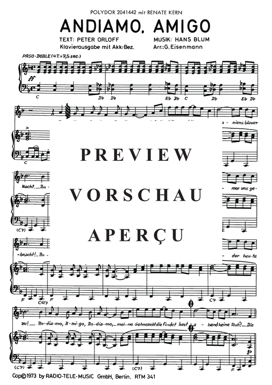 Produktgalerie: Seite 4 von 4 Andiamo Amigo, Kern, Renate, Klavier und Gesang