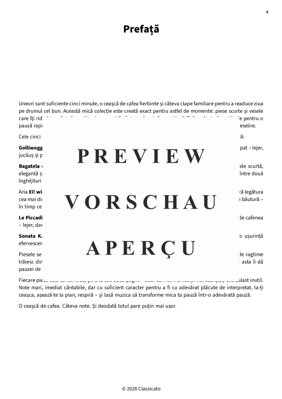 gallery: Pauza de cafea la pian - Piese reconfortante simplificate pentru scurte pauze, , Klavier Solo