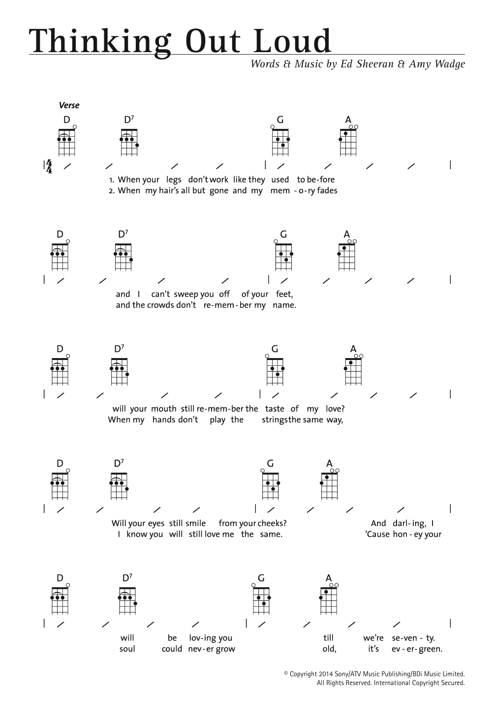 Product gallery: Page 1 of 1 Thinking Out Loud, Ed Sheeran