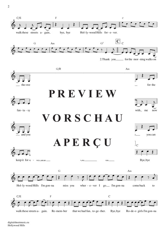 Product gallery: Page 3 of 4 Hollywood Hills , Sunrise Avenue, (Keyboard)