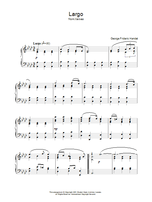 Produktbild zu: Largo (from "Xerxes")