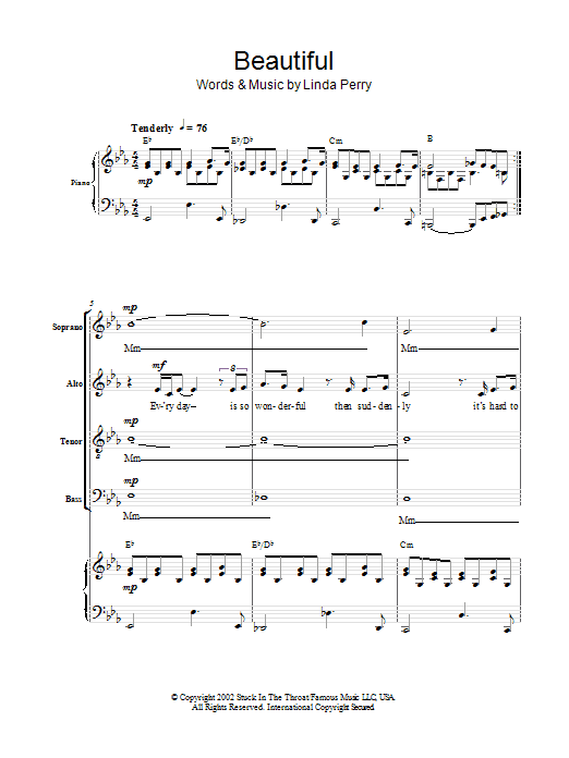 Produktgalerie: Seite 1 von 1 Beautiful, Christina Aguilera, Chor