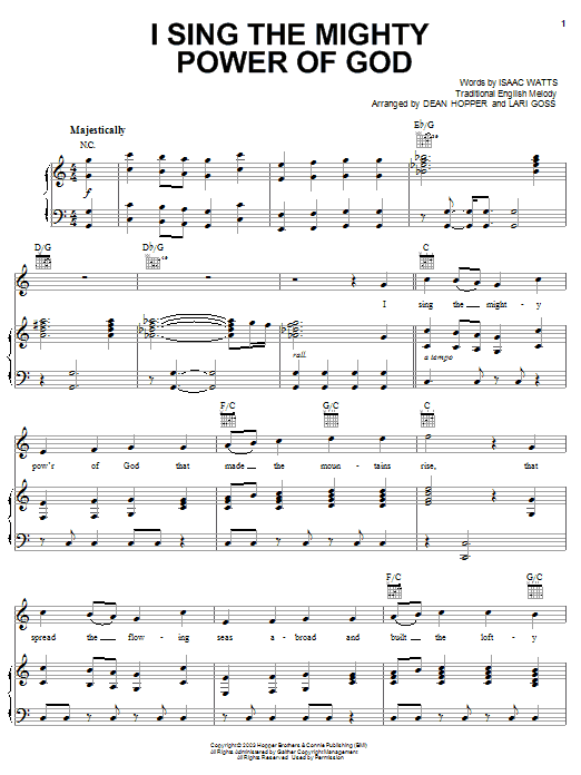 Produktbild zu: I Sing The Mighty Power Of God