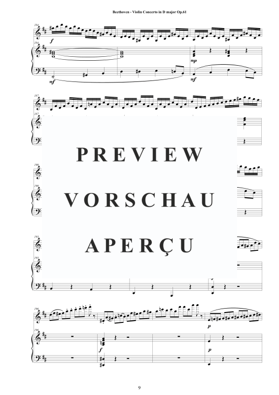 Produktgalerie: Seite 10 von 11 Violin Concerto in D major Op.61 for Violin and Piano - Score and Part, , Violine und Klavier
