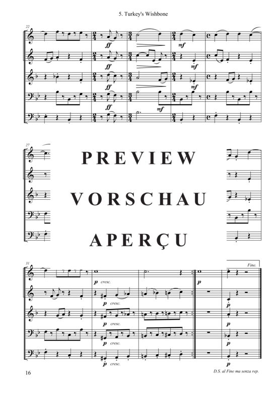 Produktgalerie: Seite 4 von 4 Turkey´s Wishbone , , (Blechbläser Quintett)