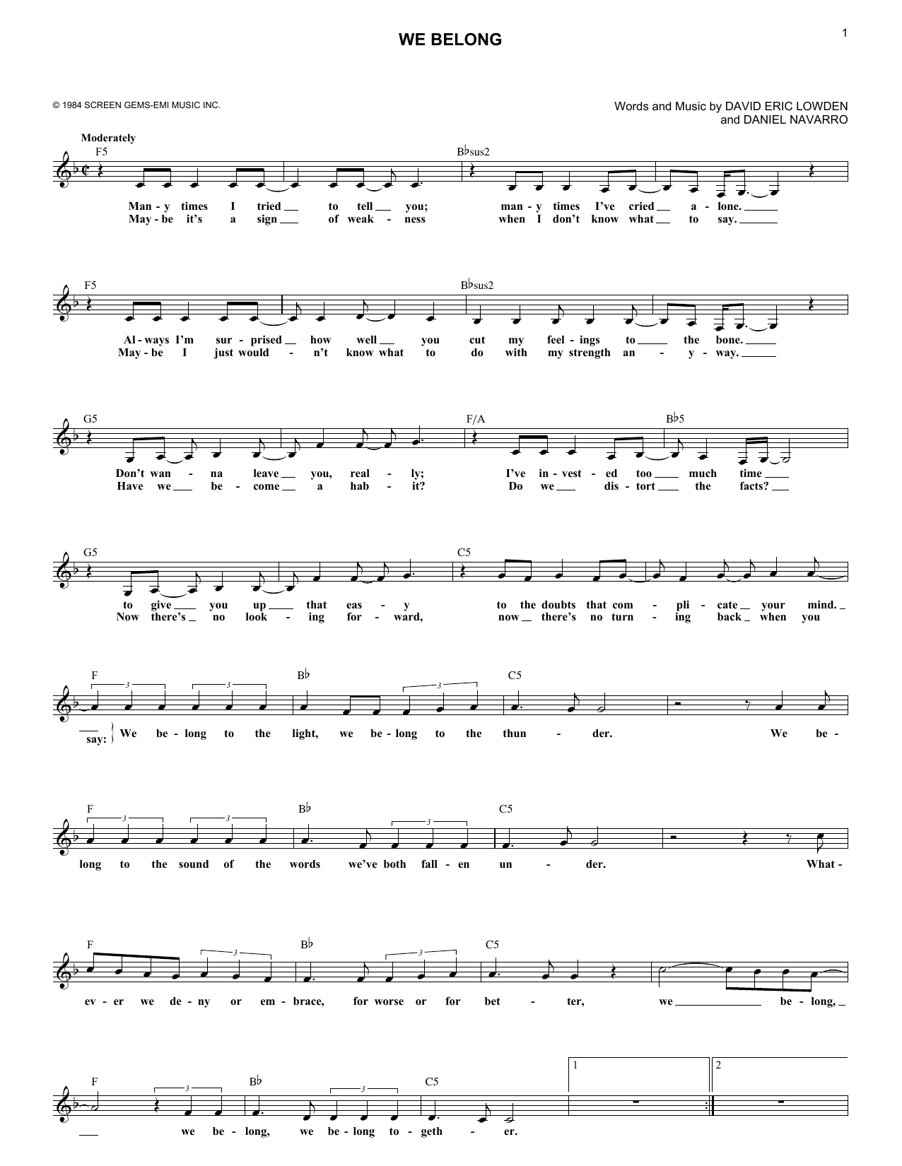 Produktgalerie: Seite 1 von 1 We Belong, Pat Benatar, Melodieinstrument