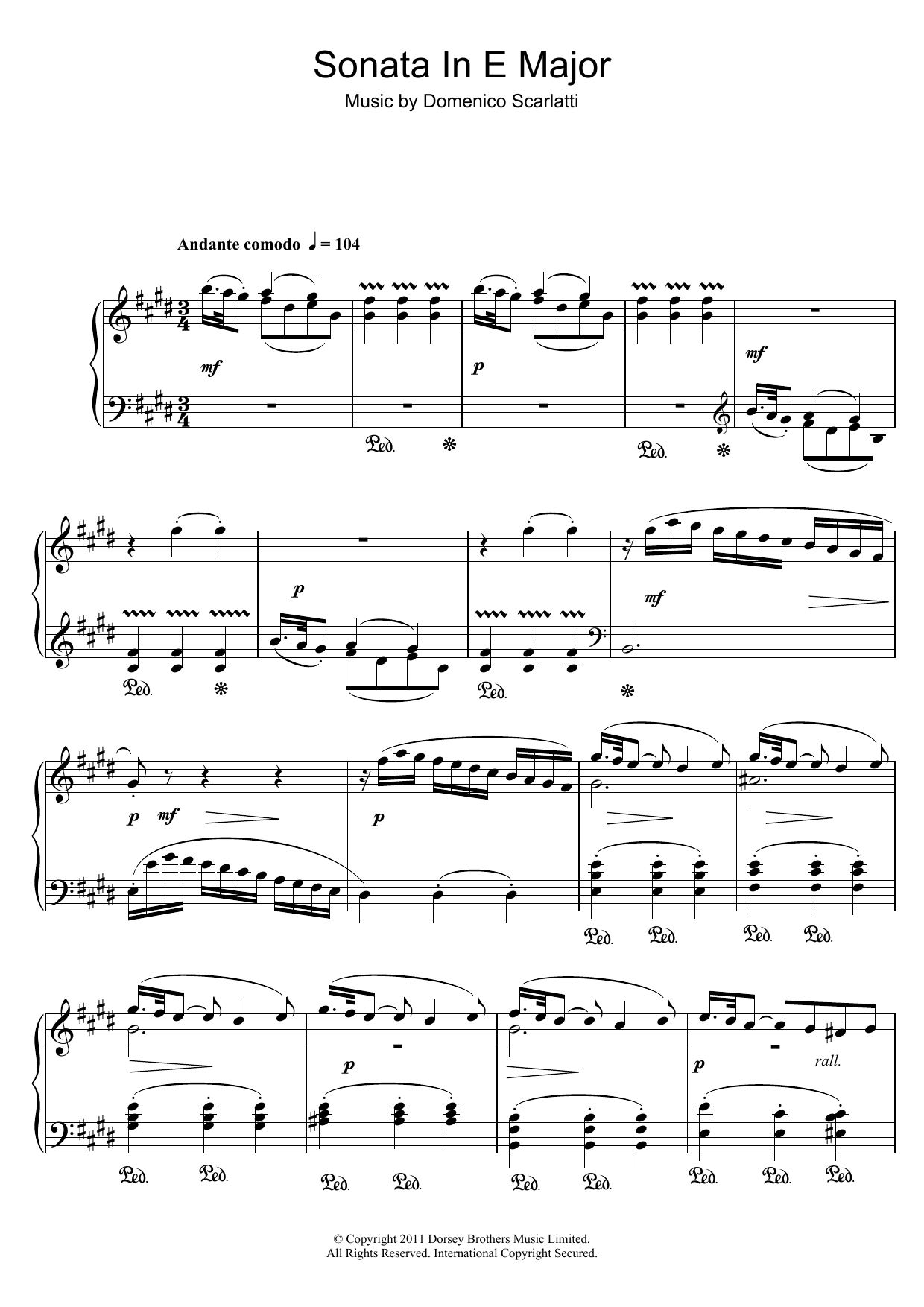 Product picture to: Sonata In E Major