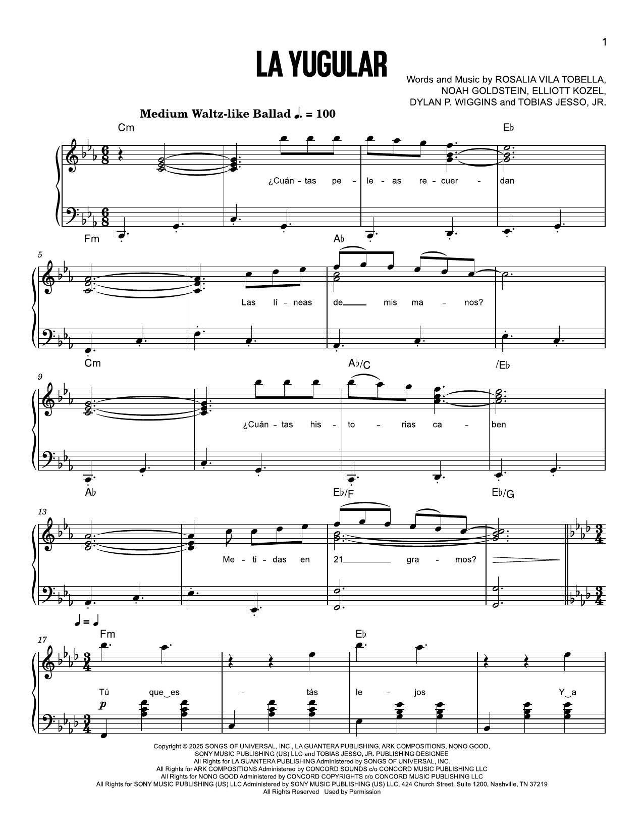 Product gallery: Page 1 of 1 La Yugular, Rosalía