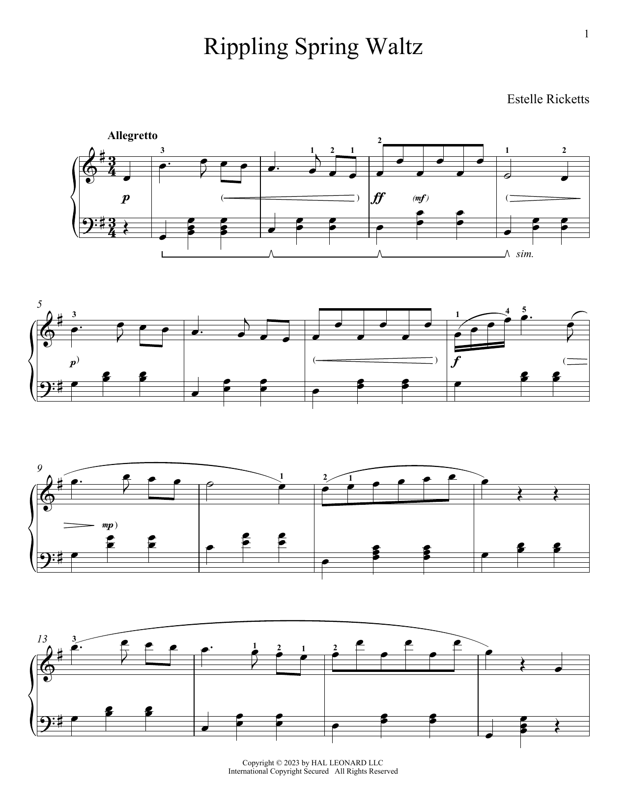 Produktbild zu: Rippling Spring Waltz