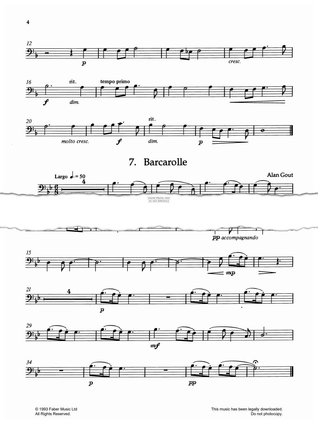 Produktgalerie: Seite 1 von 1 Barcarolle, Alan Gout, Klavier, Posaune