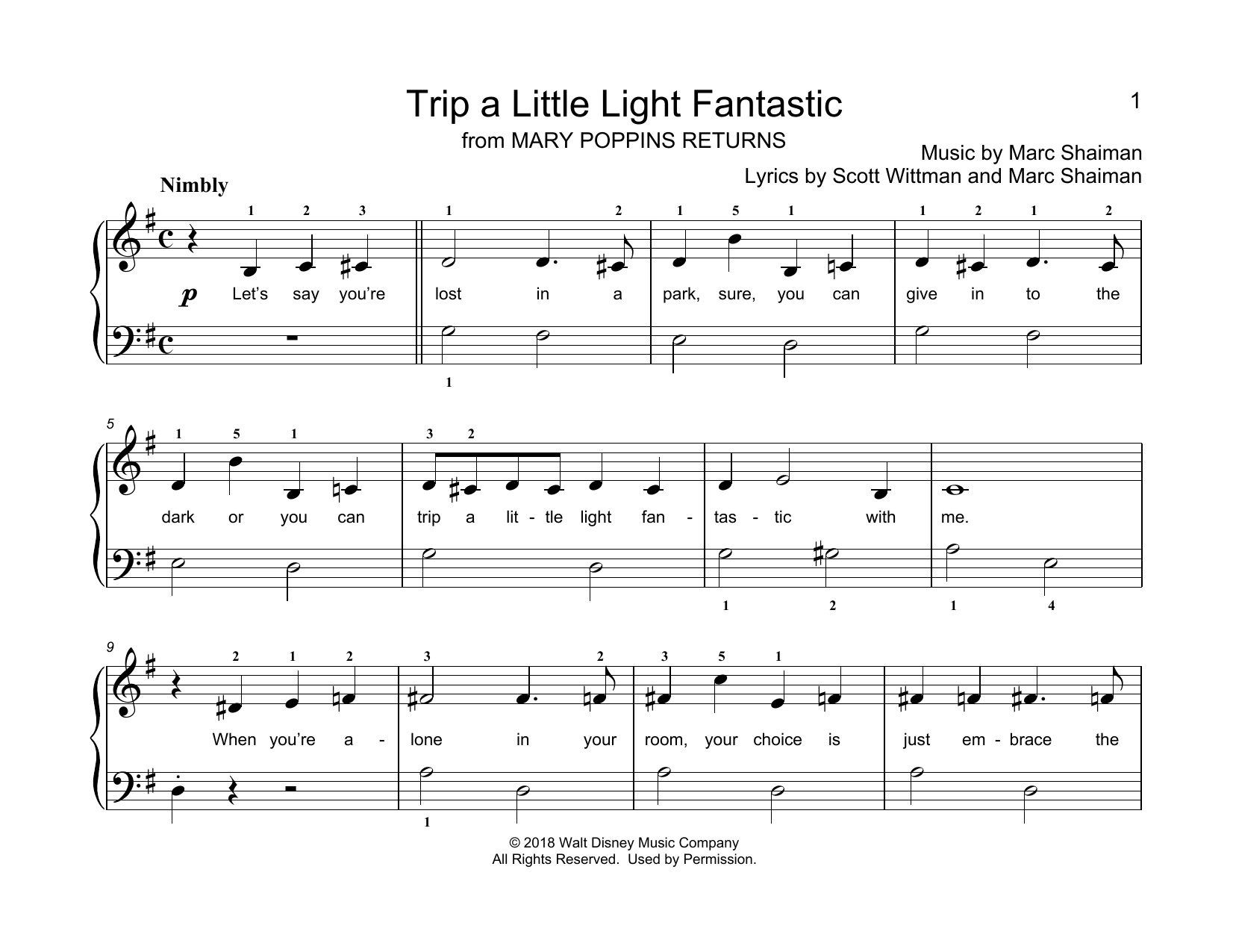 Produktbild zu: Trip A Little Light Fantastic (from Mary Poppins Returns) (arr. Christopher Hussey)