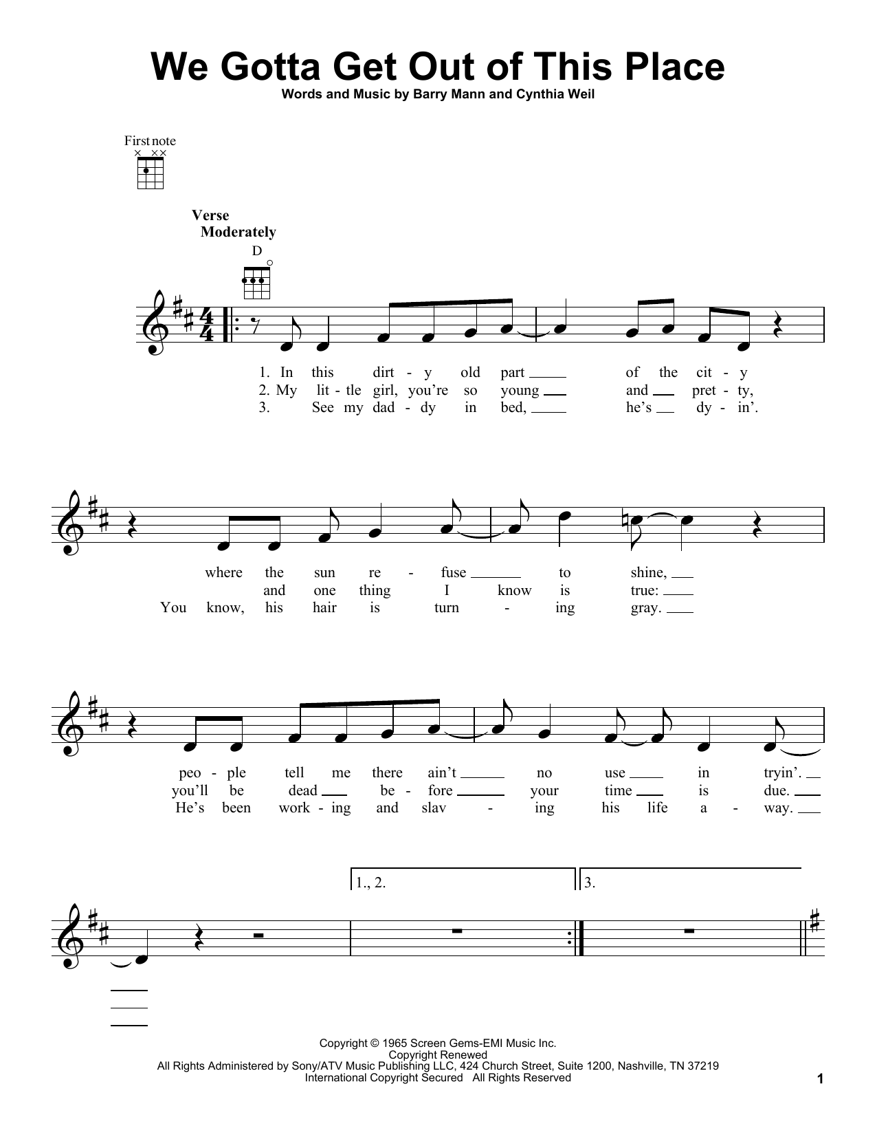 Product gallery: Page 1 of 1 We Gotta Get Out Of This Place, Carole King