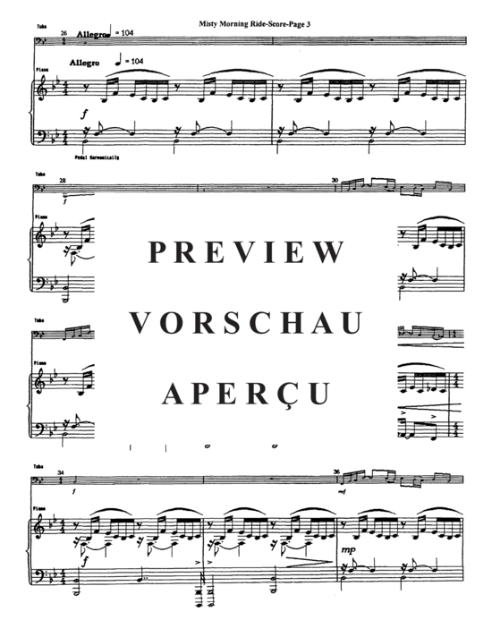 Produktgalerie: Seite 5 von 16 Misty Morning Ride , , (Tuba + Klavier)