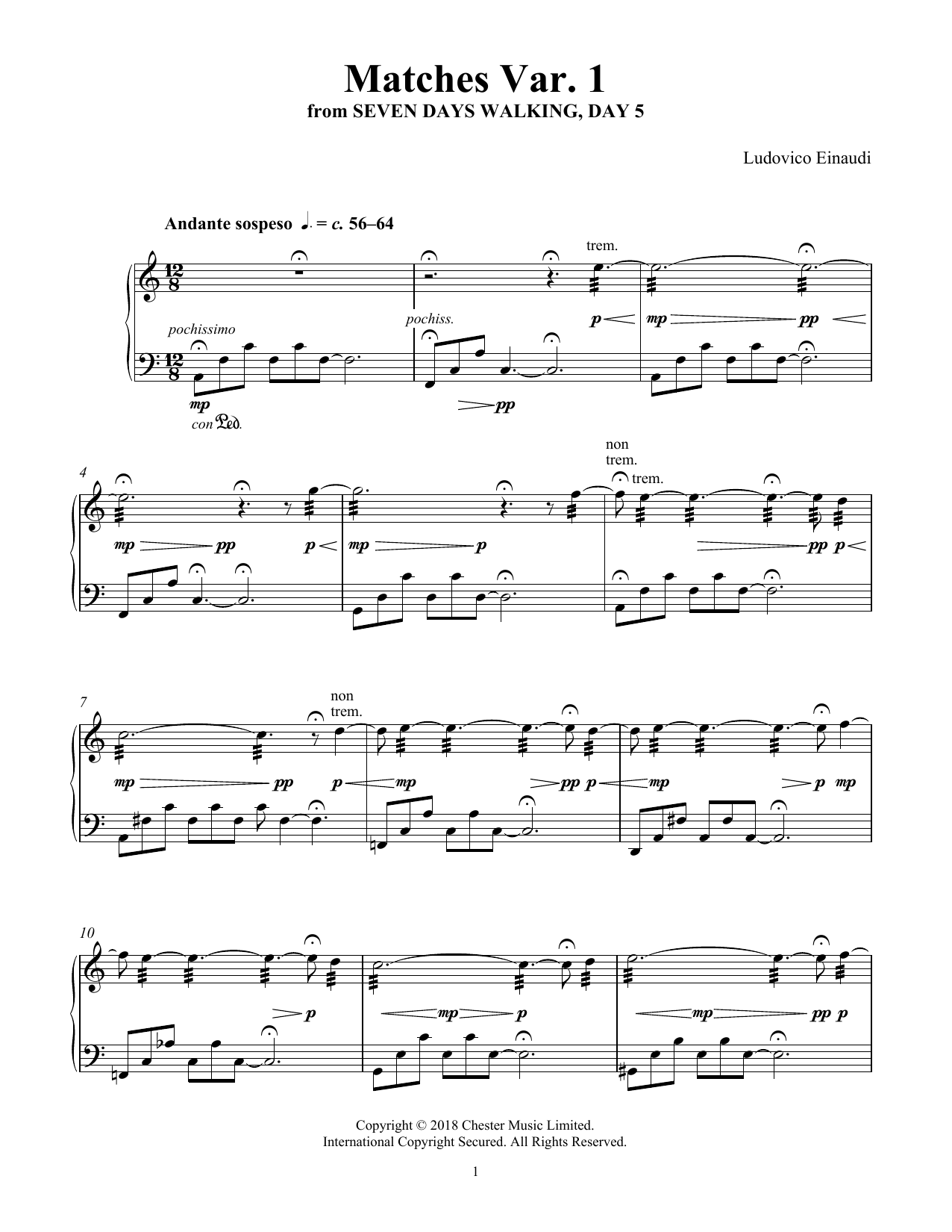 Produktbild zu: Matches Var. 1 (from Seven Days Walking: Day 5)
