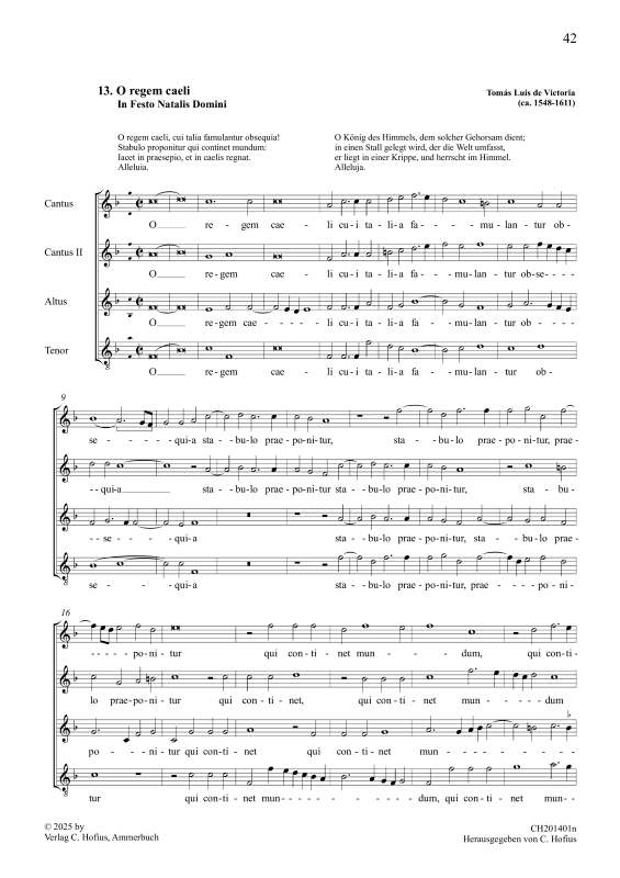 gallery: O regem caeli / Natus est nobis, , (Gemischter Chor)