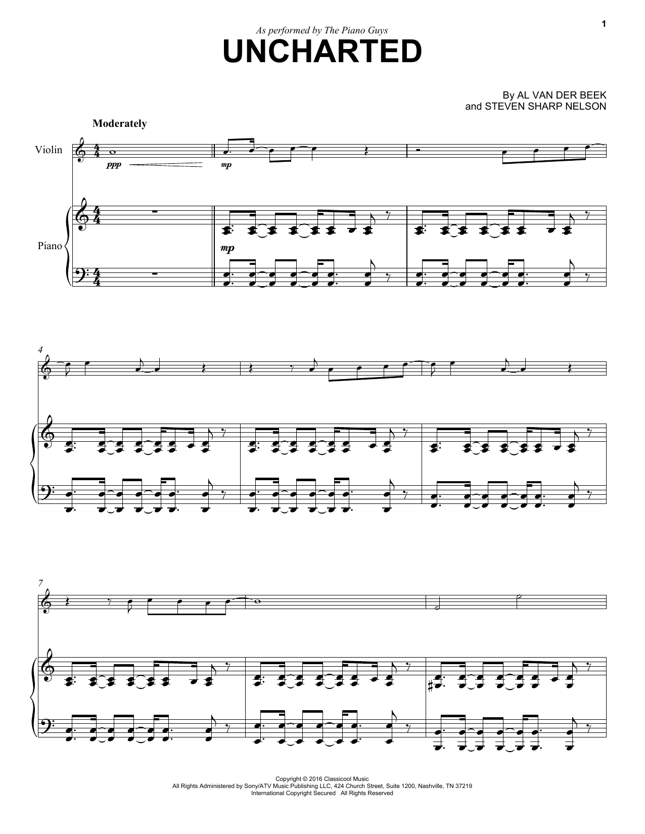 Product gallery: Page 1 of 1 Uncharted, The Piano Guys