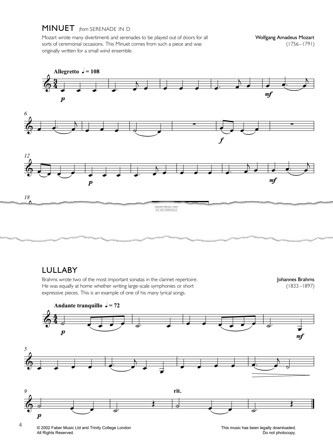 Product gallery: Page 1 of 1 Lullaby, Johannes Brahms