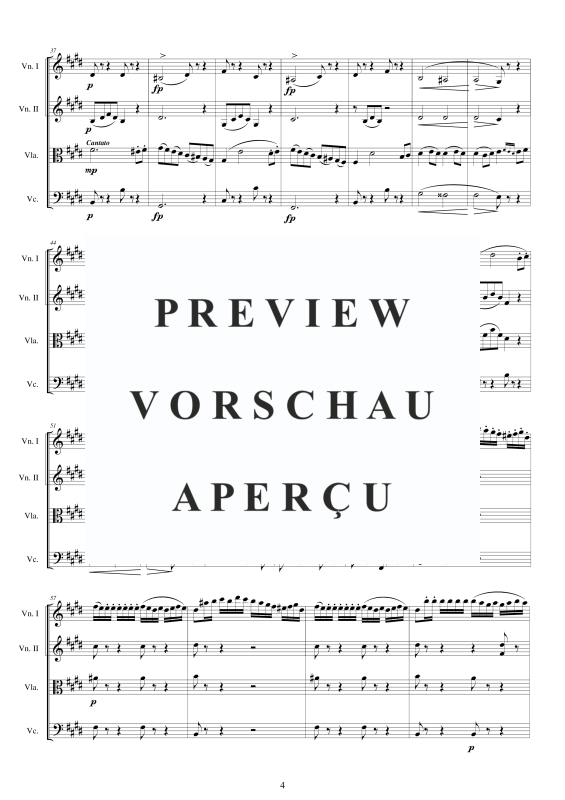 Produktgalerie: Seite 5 von 11 Streichquartett Nr. 2 in E-Dur, , Streicherquartett (Partitur und Einzelstimmen