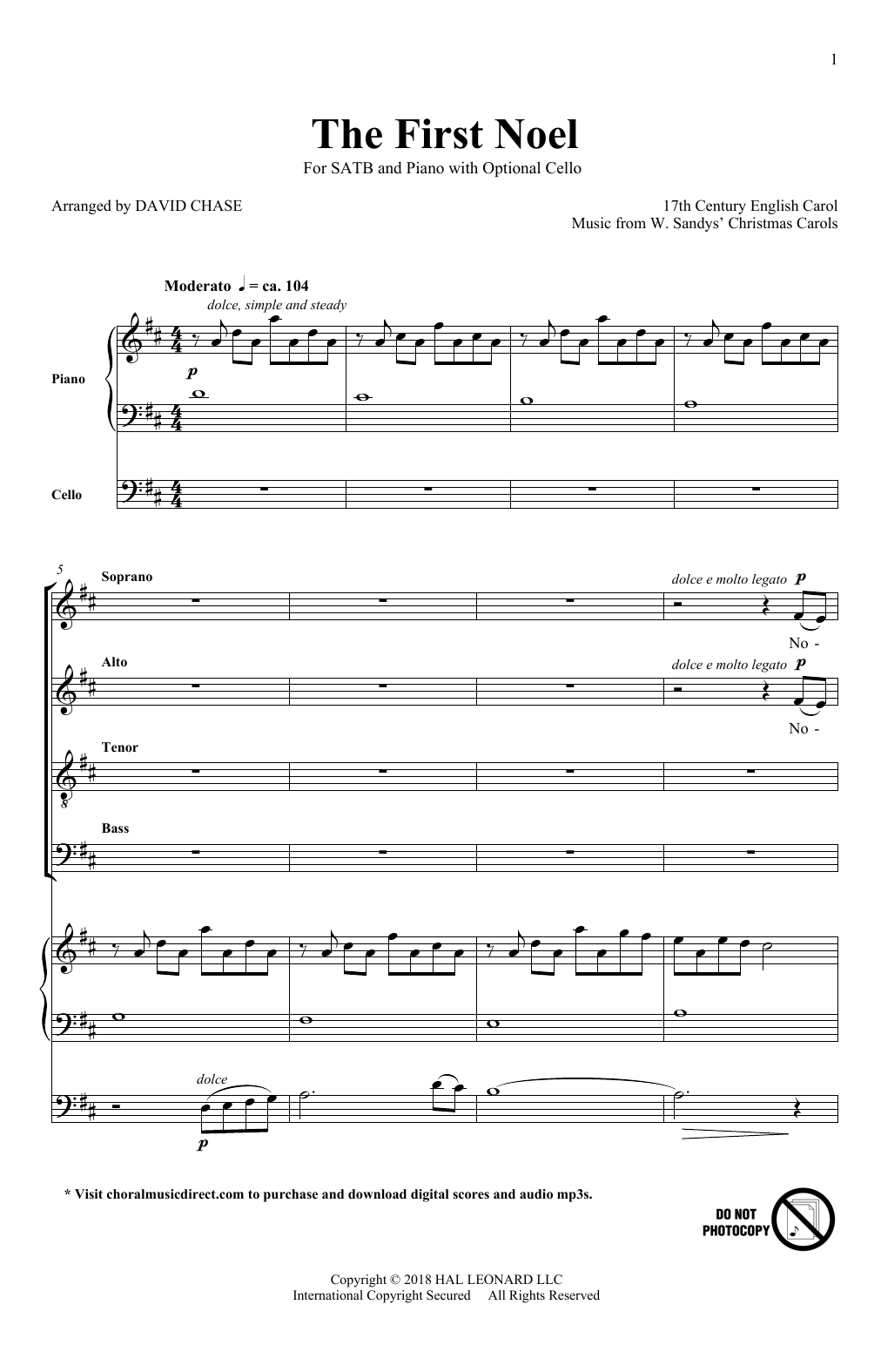 Product gallery: Page 1 of 1 The First Noel, David Chase