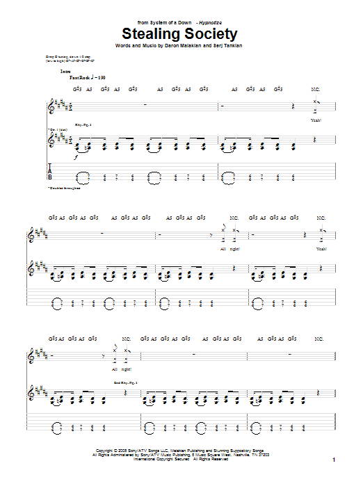Produktgalerie: Seite 1 von 1 Stealing Society, System Of A Down, Gitarre