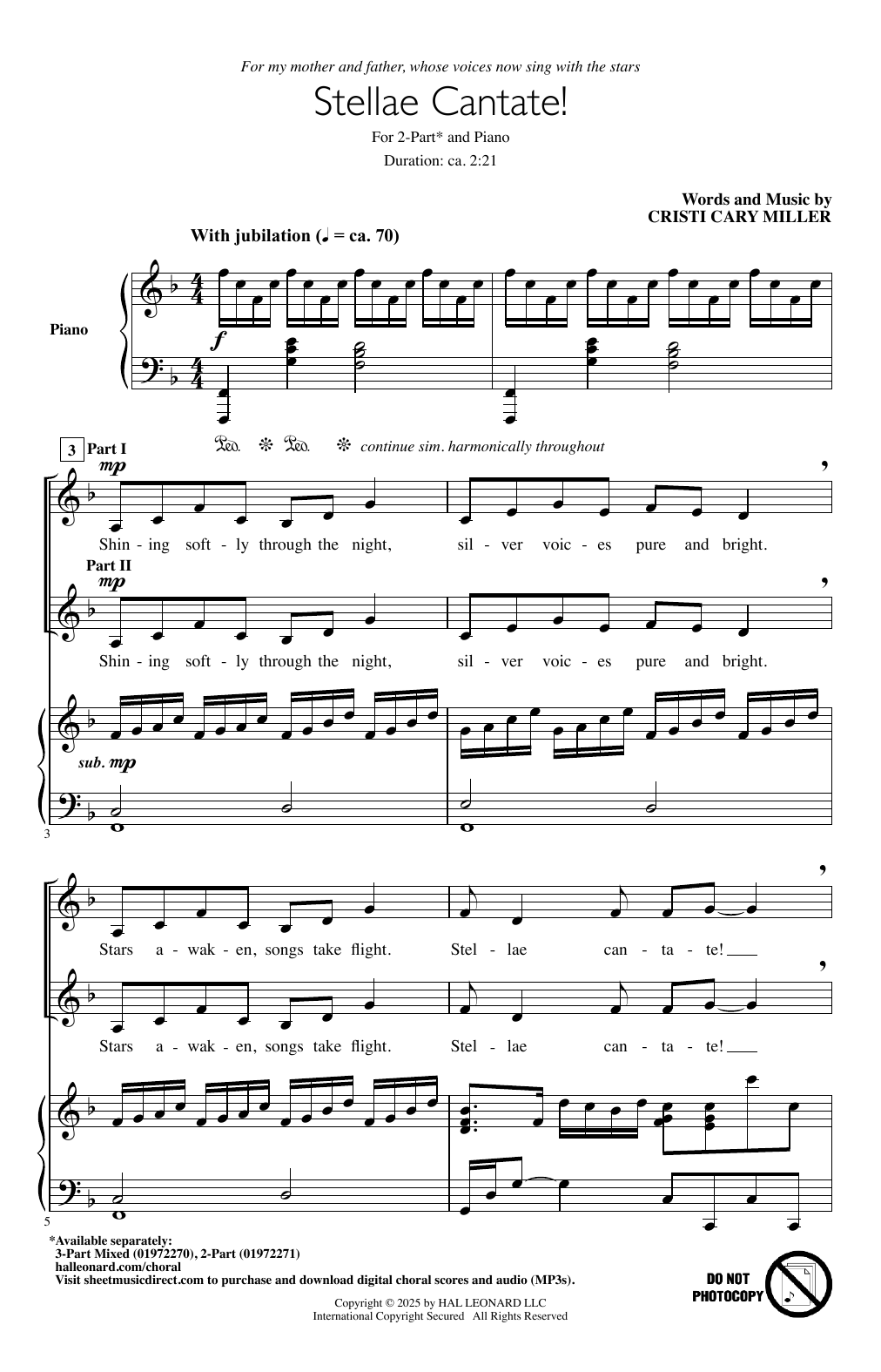 Produktgalerie: Seite 1 von 1 Stellae Cantate!, Cristi Cary Miller, Chor