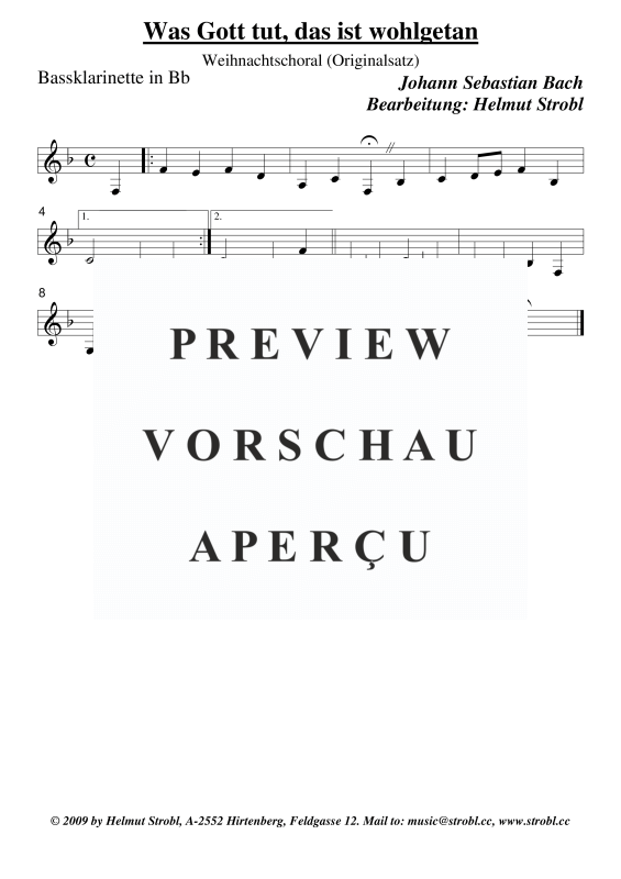 gallery: Was Gott tut das ist wohlgetan, , Klarinettenquartett