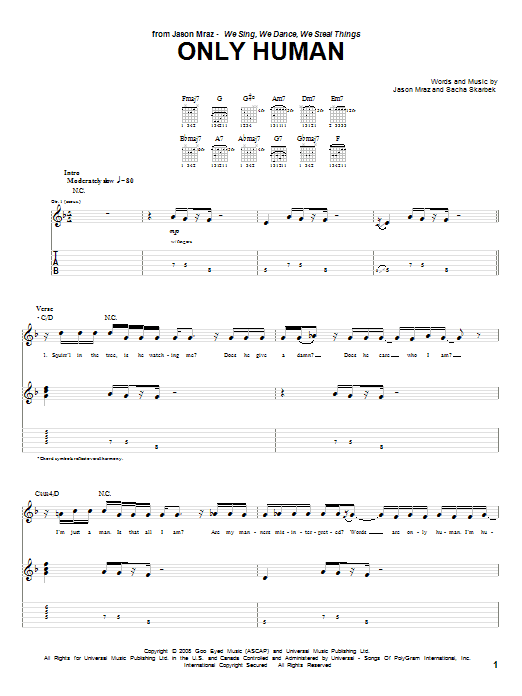 Product gallery: Page 1 of 1 Only Human, Jason Mraz