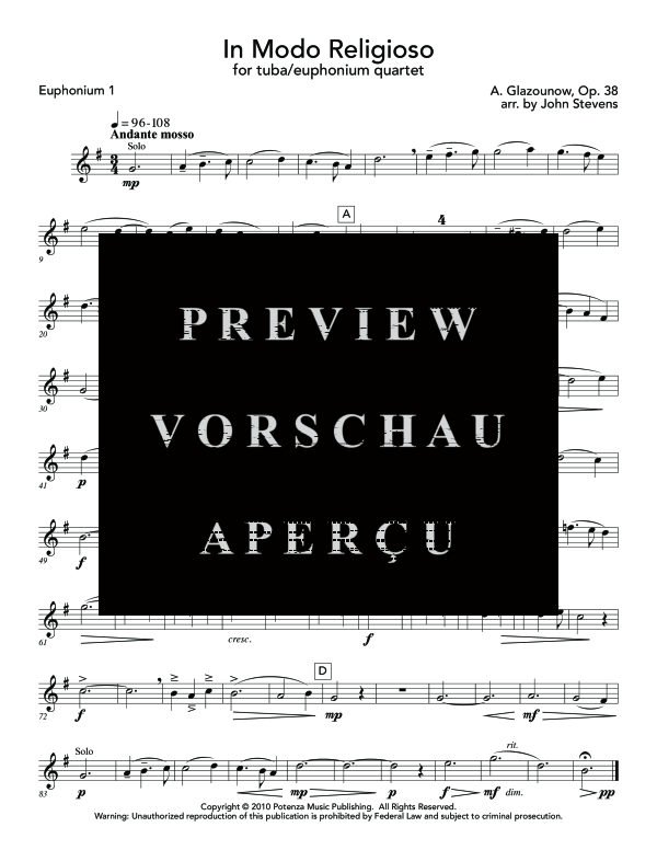 Product gallery: Page 10 of 11 In Modo Religioso, , (Tuba QuartetEETT)