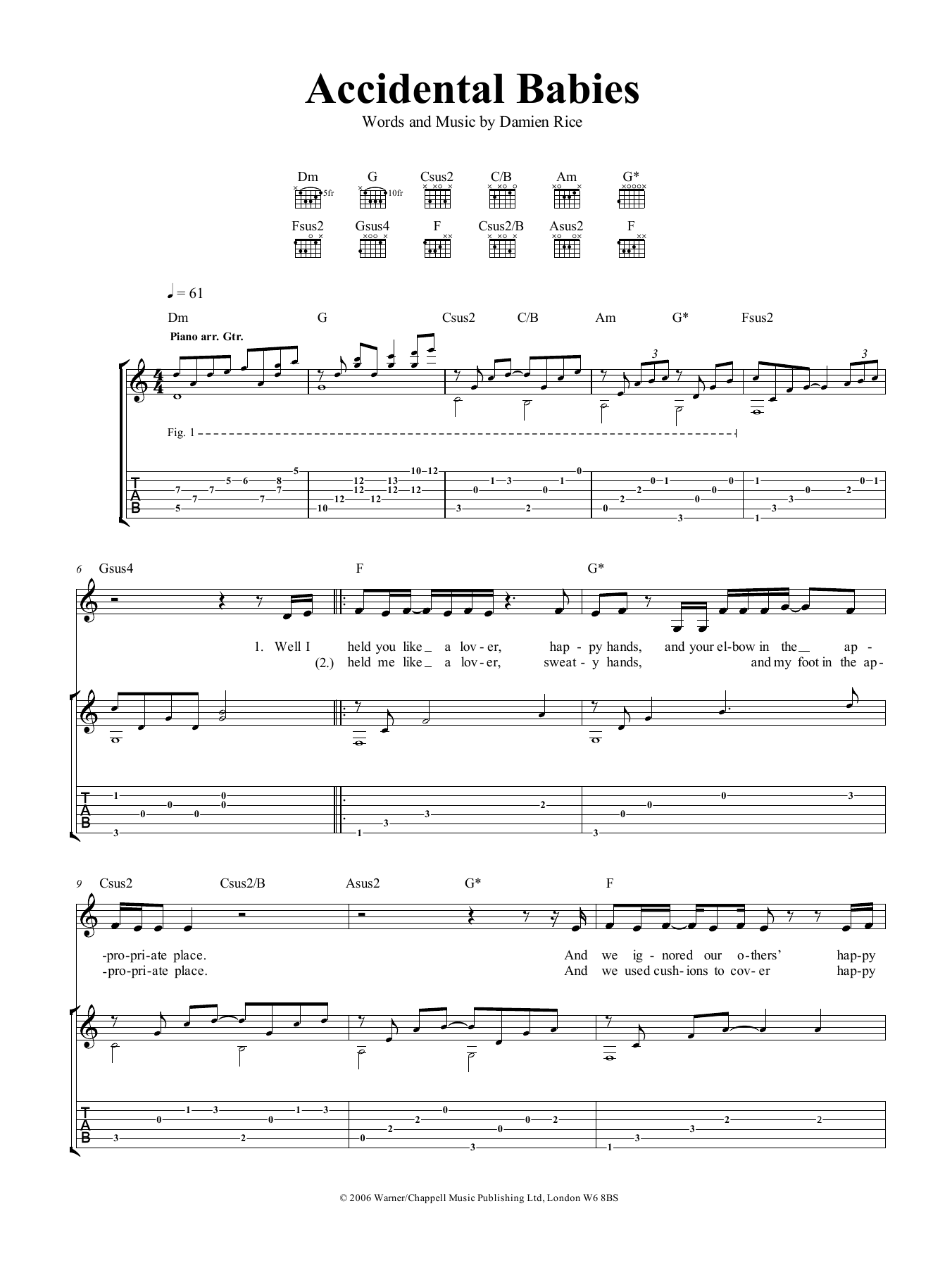 Product gallery: Page 1 of 1 Accidental Babies, Damien Rice