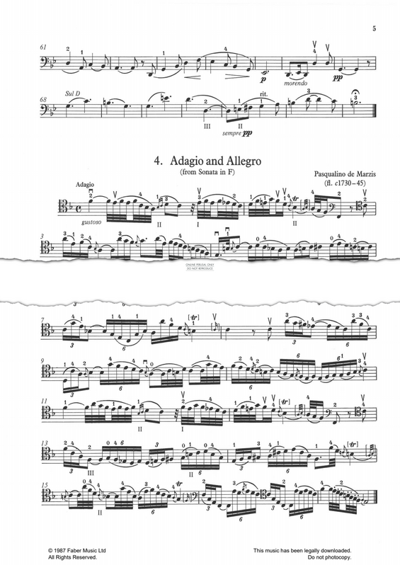 Produktgalerie: Seite 1 von 1 Adagio And Allegro (from 'Sonata In F'), Pasqualino de Marzis, Klavier, Violoncello