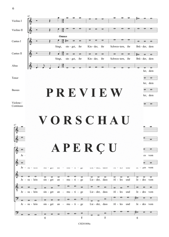 gallery: Jesu, meine Freud und Wonne (aus: Fest-, Buß- und Danklieder), , (5 Vokalstimmen, 5 Instrumentalstimmen und Continuo)