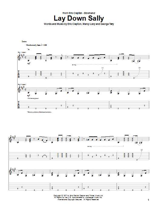 Product picture to: Lay Down Sally - Eric Clapton