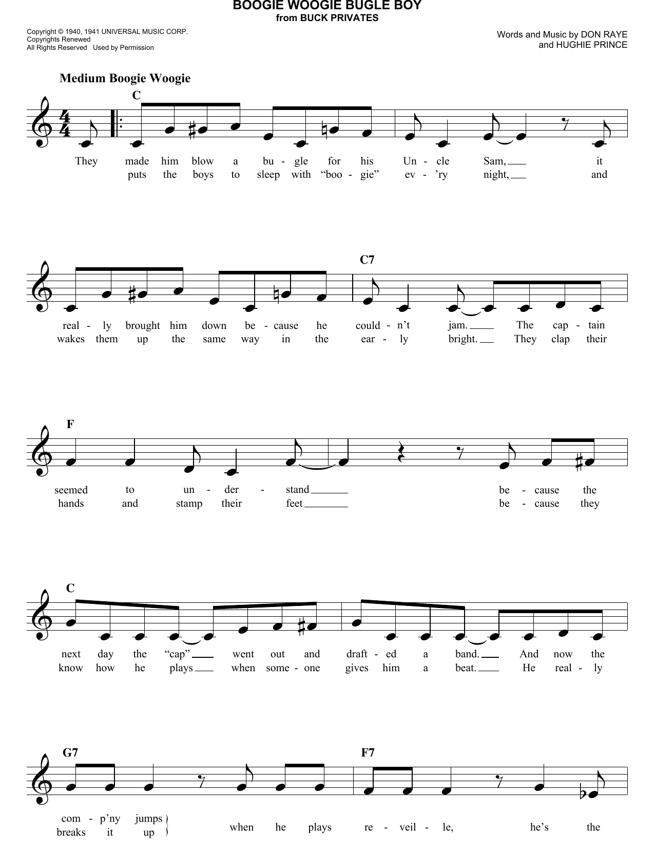 Produktgalerie: Seite 1 von 1 Boogie Woogie Bugle Boy, Andrews Sisters