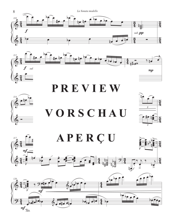 gallery: La Sonata modello , , Klavier Solo