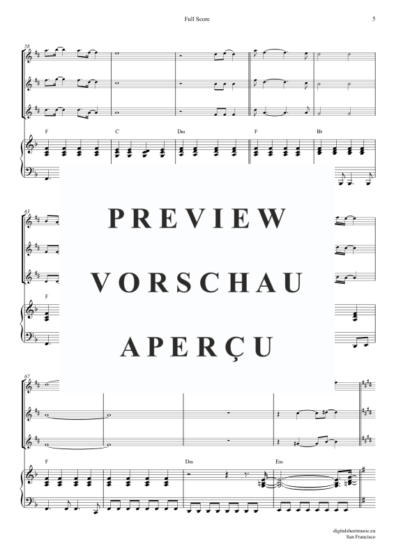 Produktgalerie: Seite 6 von 11 San Francisco, McKenzie, Scott, (Saxophon Trio AAA(T) + Klavier)