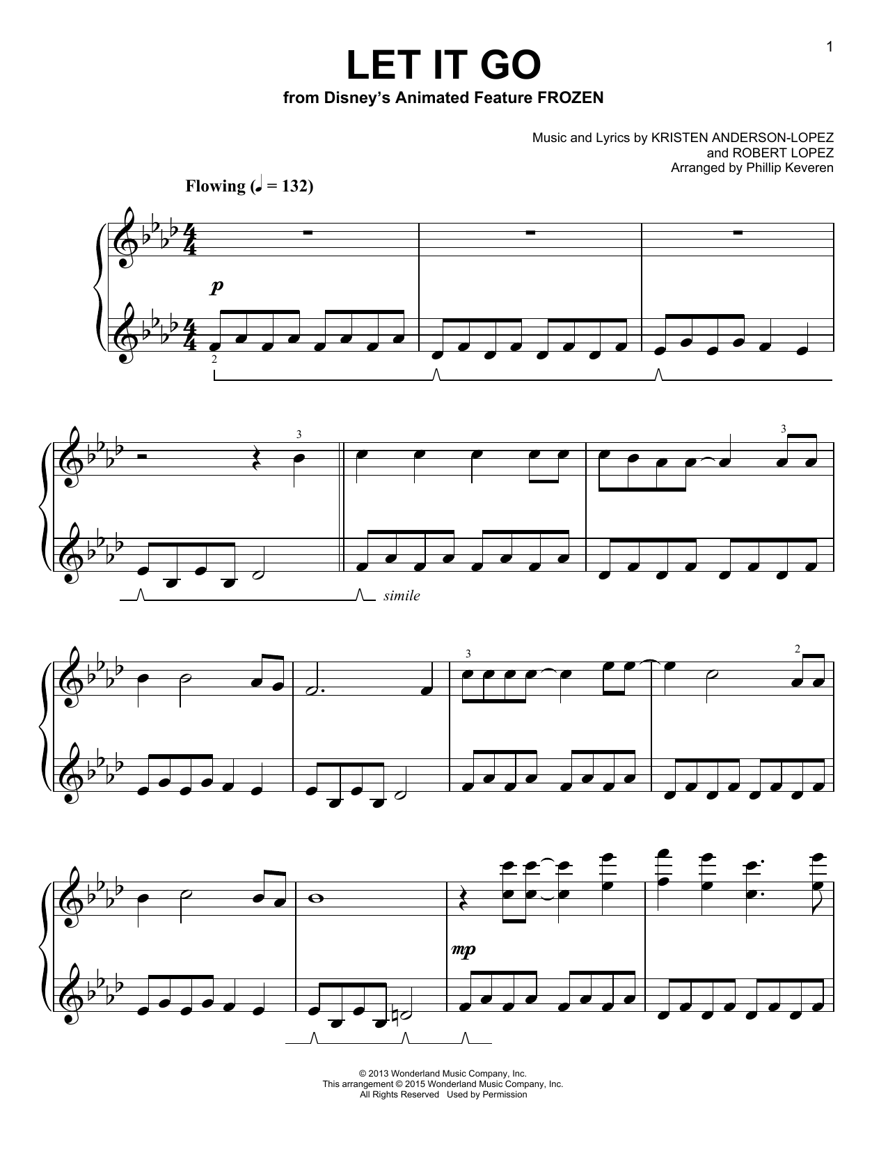 Produktbild zu: Let It Go [Classical version] (from Frozen) (arr. Phillip Keveren)