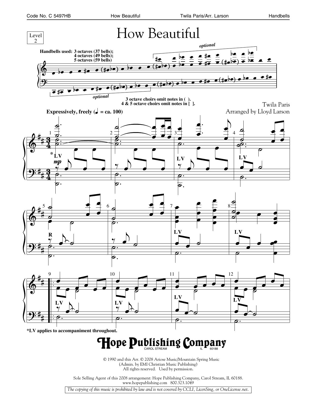 Product picture to: How Beautiful - Handbells