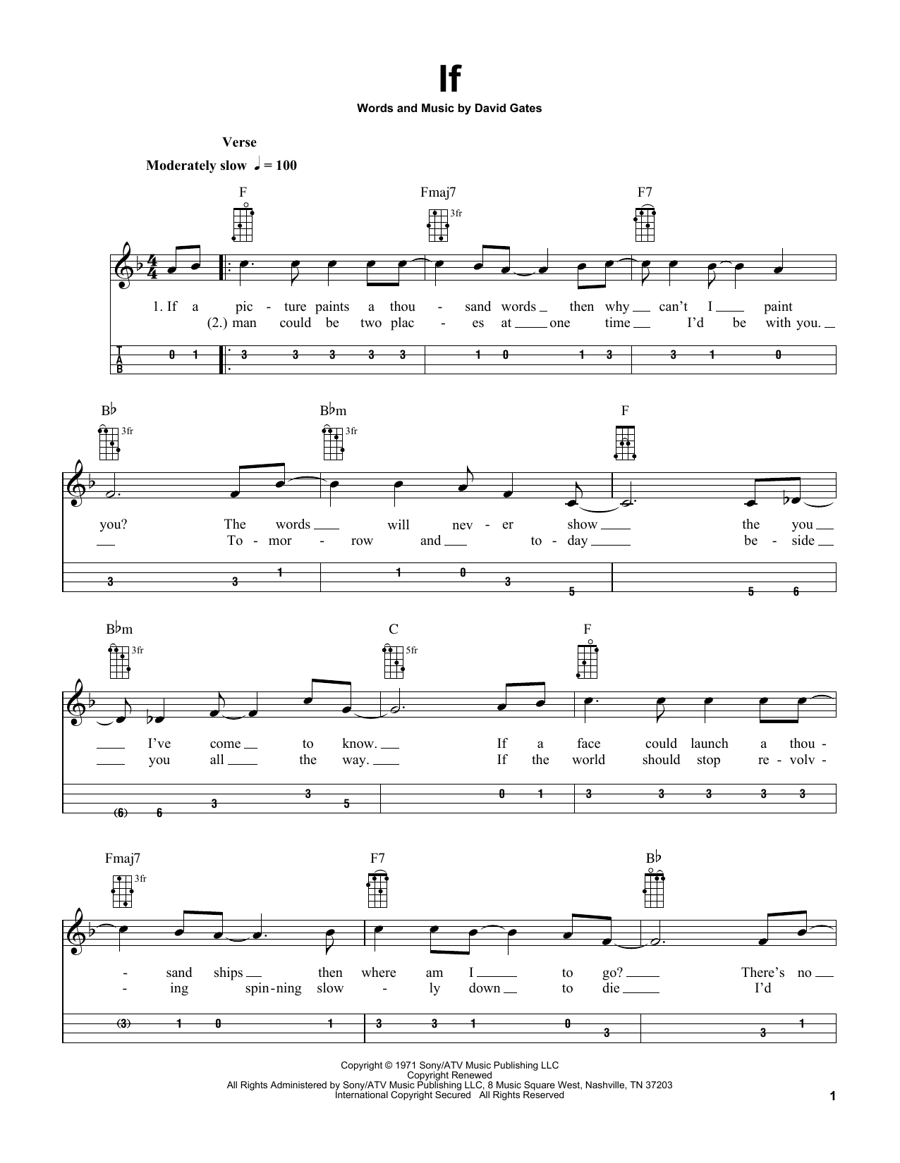 Produktgalerie: Seite 1 von 1 If (arr. Bobby Westfall), Bread