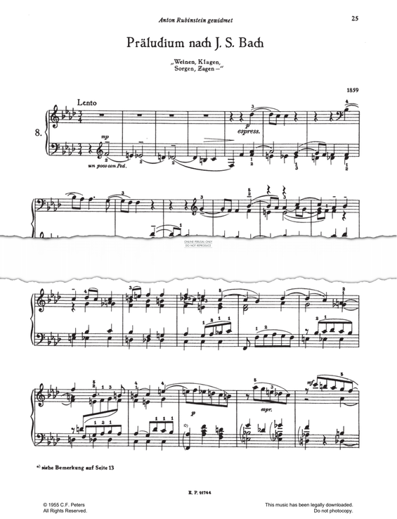 Produktgalerie: Seite 1 von 1 Präludium nach J.S. Bach, Franz Liszt, Klavier