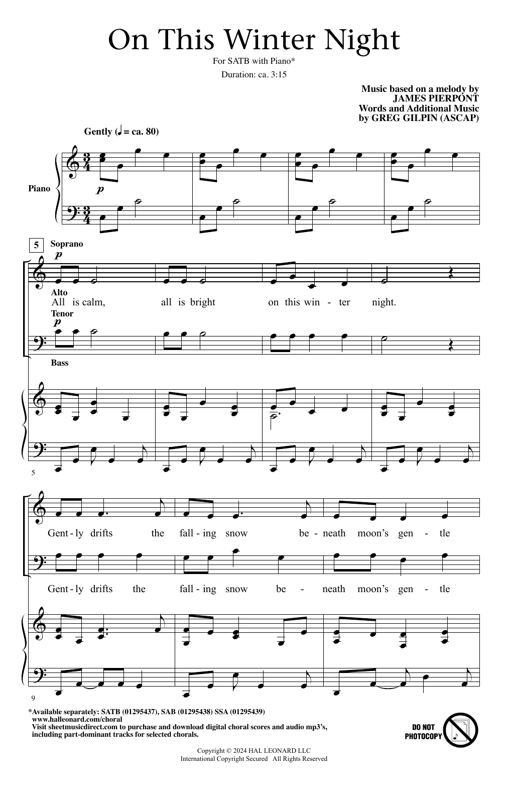 Produktgalerie: Seite 1 von 1 On This Winter Night, Greg Gilpin, Chor