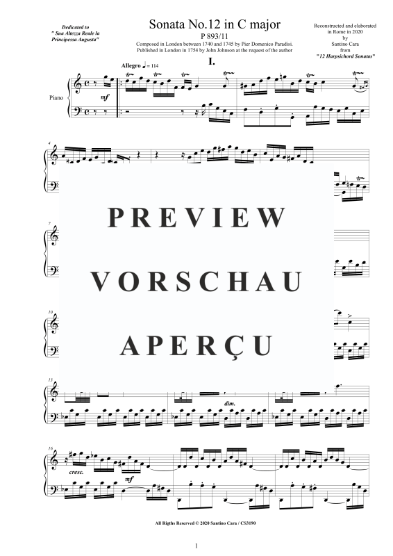 Produktgalerie: Seite 2 von 9 Sonate Nr. 12 in C-Dur, , Klavier Solo